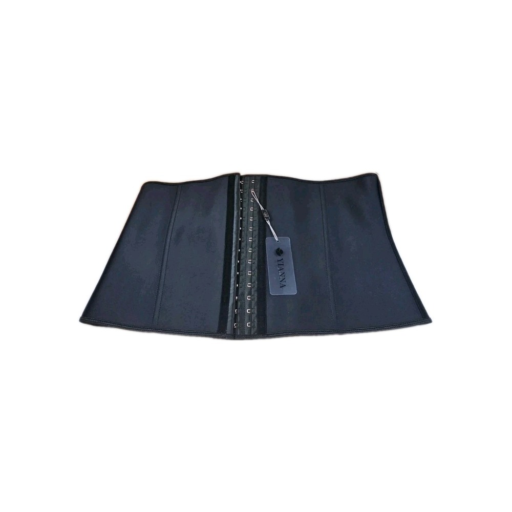 YIANNA Black Latex Waist Trainer Shapewear Cotton/ Spandex Women's Size 4 XL
